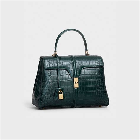 celine bag grey crocodile|pursebop Celine bag.